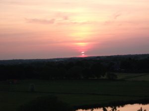 Sonnenuntergang im Nord-Ostsee-Kanal