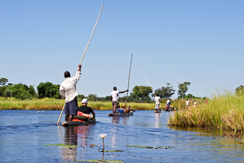 mit-dem-einbaum-durch-das-Okavangodelta