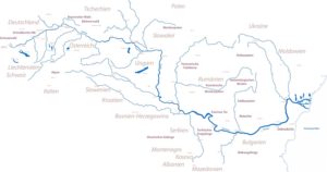 Donau-Landkarte