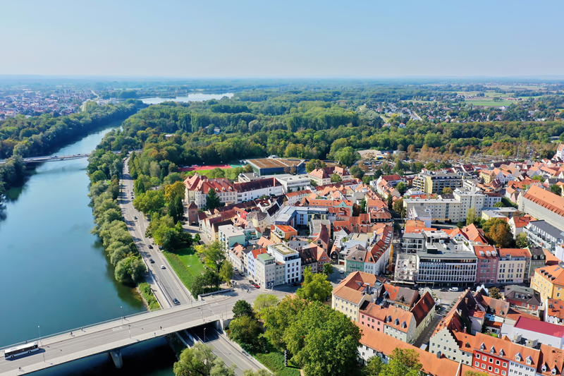 Luftbild von Ingolstadt