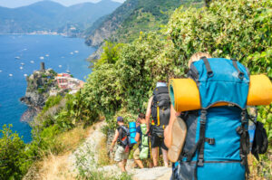 Trekking-Gruppe in den Cinque Terre