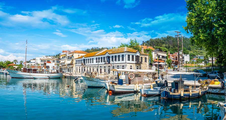 
Alter Hafen auf Limenas, Hauptstadt und Haupthafen der Insel Thassos