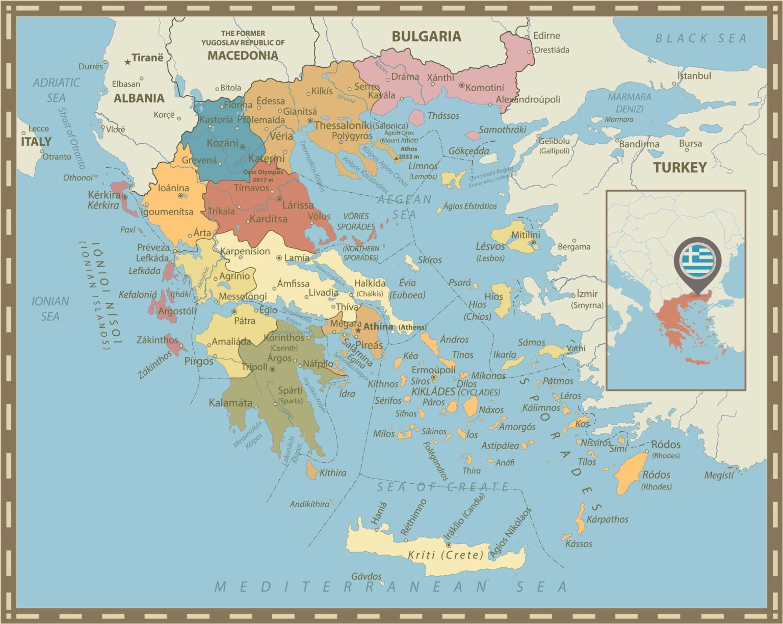 Griechische Insel In Der Gis