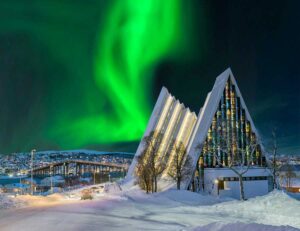 Norwegen Tromso Eismeerkathedrale