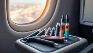 Einweg-E-Zigaretten im Flugzeug
