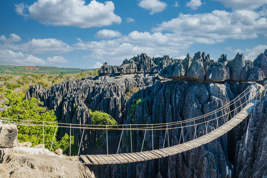 Hängebrücke bei Tsingy de Bemaraha 