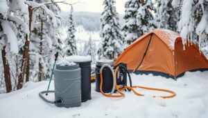 Wasserversorgung Wintercamping