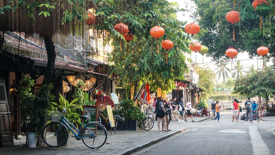 Straße in Hoi An Vietnam