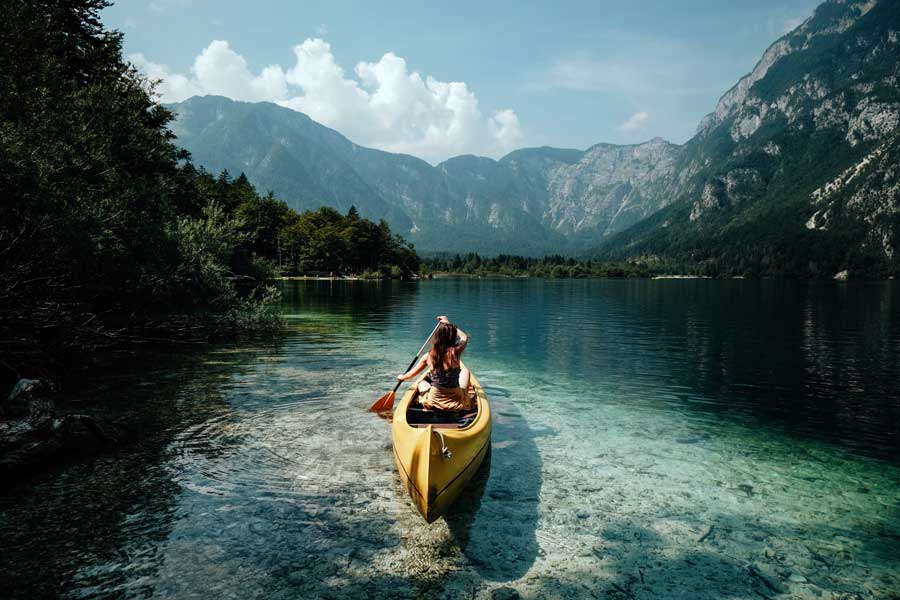 Kanufahren auf dem Bohinjer See