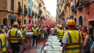 Sicherheitsvorkehrungen bei La Tomatina
