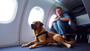 Hund im Flugzeug transportieren
