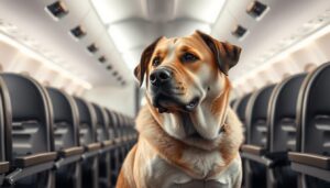 mit großem hund in kabine fliegen