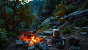 Campingküche beim Wildcampen