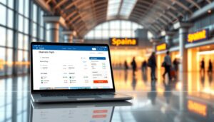 Buchen eines Charterflugs nach Spanien
