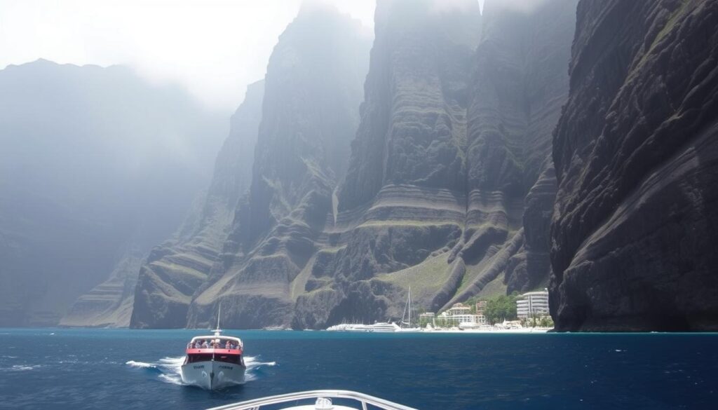 Los Gigantes Klippen von einem Boot aus gesehen - Lastminute Deal Teneriffa Los Gigantes Klippen von einem Boot aus gesehen - Lastminute Deal Teneriffa