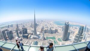 Panoramablick vom Sky View Observatory auf Dubai