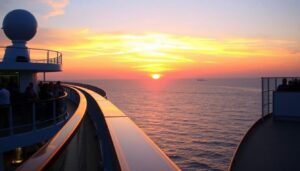 Sonnenuntergang auf See von der Mein Schiff 3