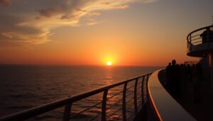 Sonnenuntergang auf See von der Mein Schiff 4