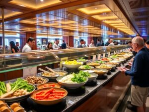 Symbolbild: Buffet-Restaurant auf der Mein Schiff 4 mit vielfältigem Angebot