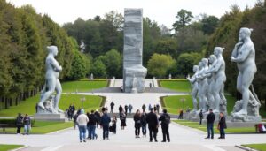 Vigeland-Skulpturenpark in Oslo mit berühmten Statuen