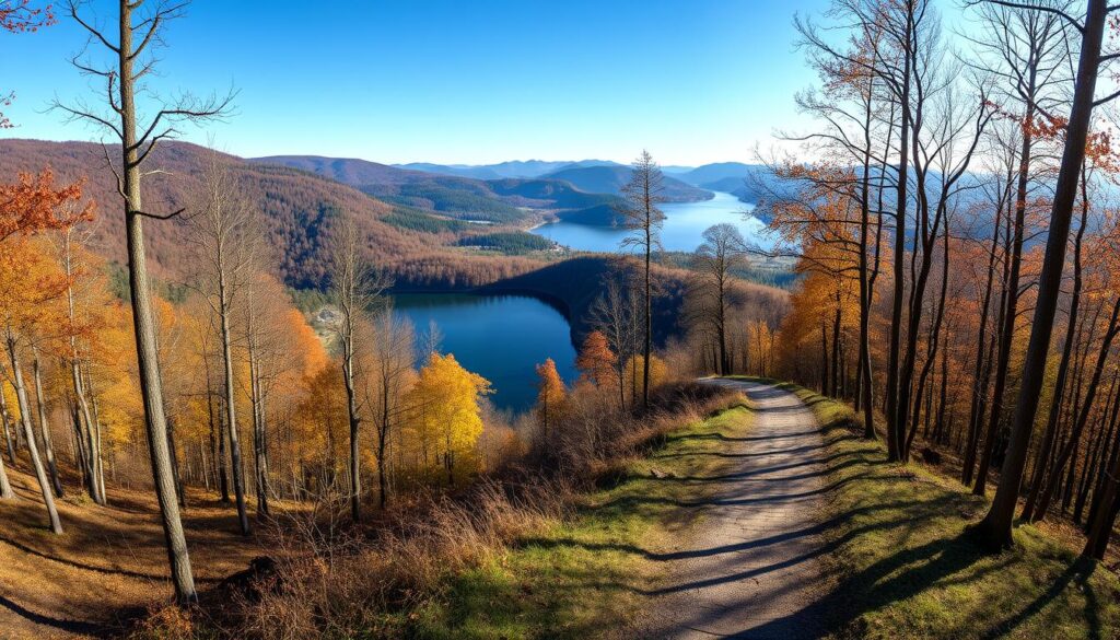 Wanderweg im Nationalpark Kellerwald-Edersee mit Aussicht