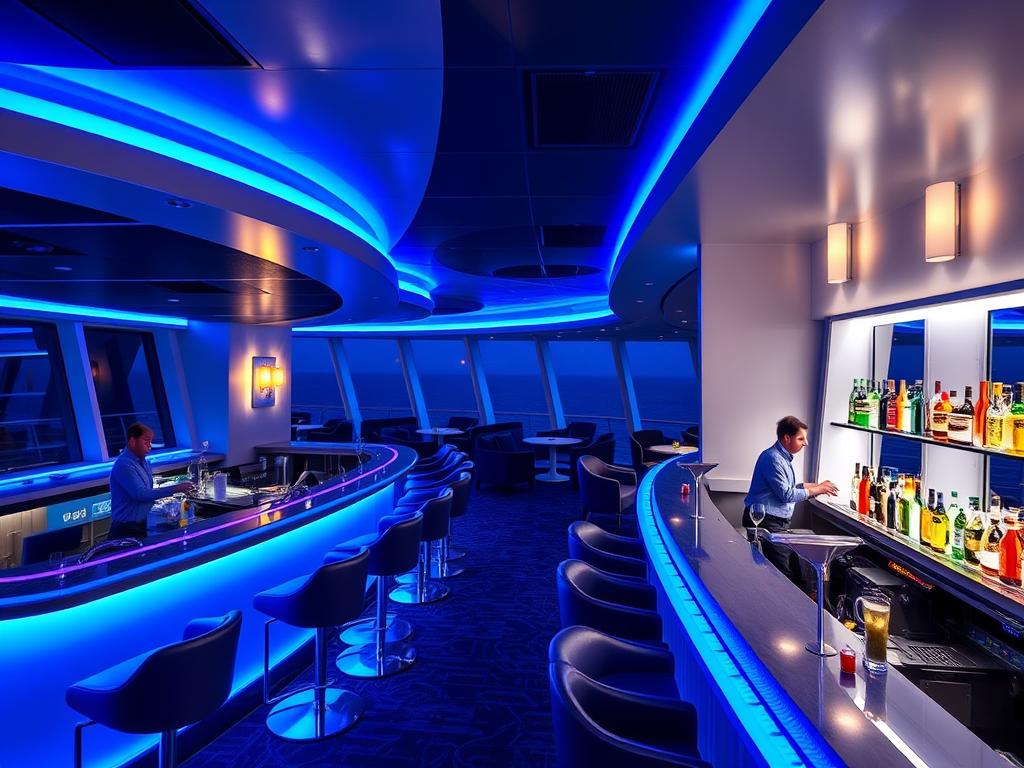 Bar auf der Mein Schiff Relax mit Meerblick