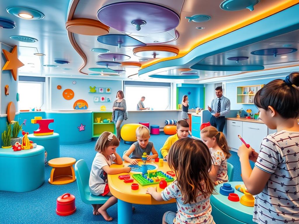 Kids Club auf der Mein Schiff Relax mit spielenden Kindern
