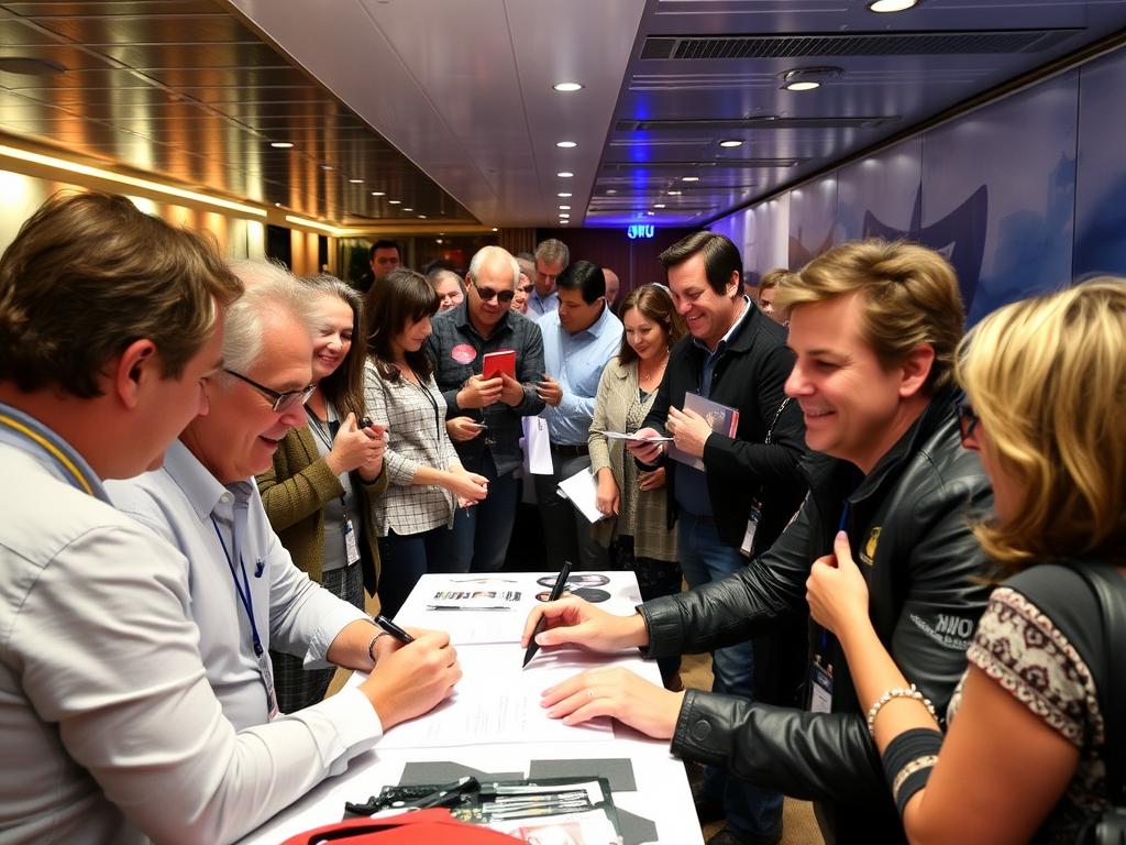 Peter Maffay bei einer Autogrammstunde auf der Mein Schiff 1 während der Rock 'n' Sail Peter Maffay bei einer Autogrammstunde auf der Mein Schiff 1 während der Rock 'n' Sail