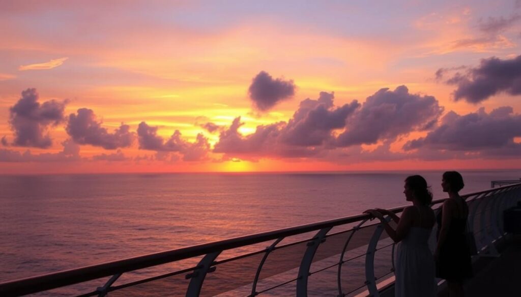 Sonnenuntergang über dem Atlantik von der Mein Schiff Relax
