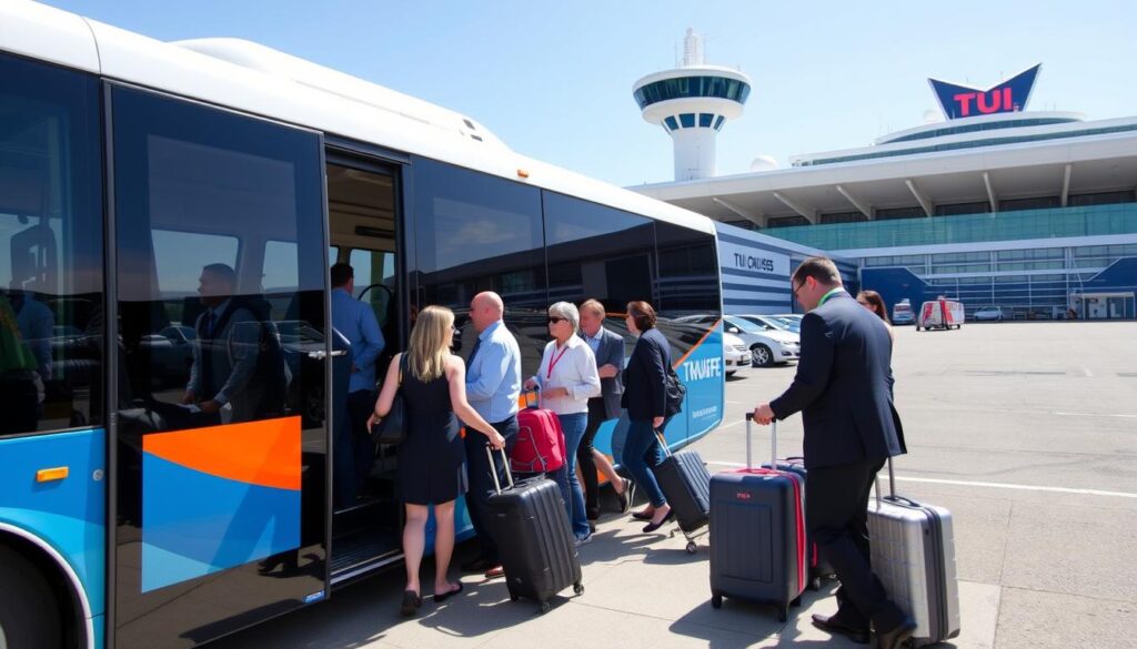 TUI Cruises Transferbus am Flughafen Teneriffa