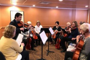 Workshop zur Violinentechnik mit einem Mitglied von David Garretts Ensemble