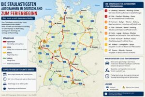 Staugefahren zum Ferienbeginn in Deutschland