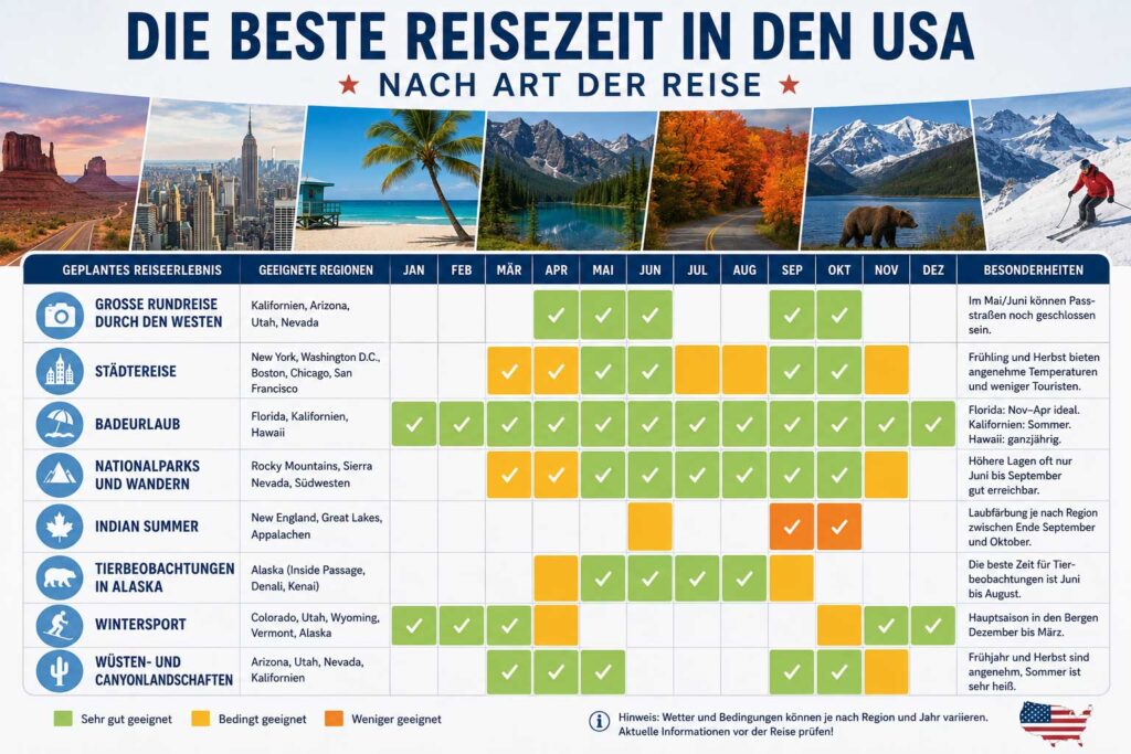 beste-reisezeit-usa-nach-art-der-reise
