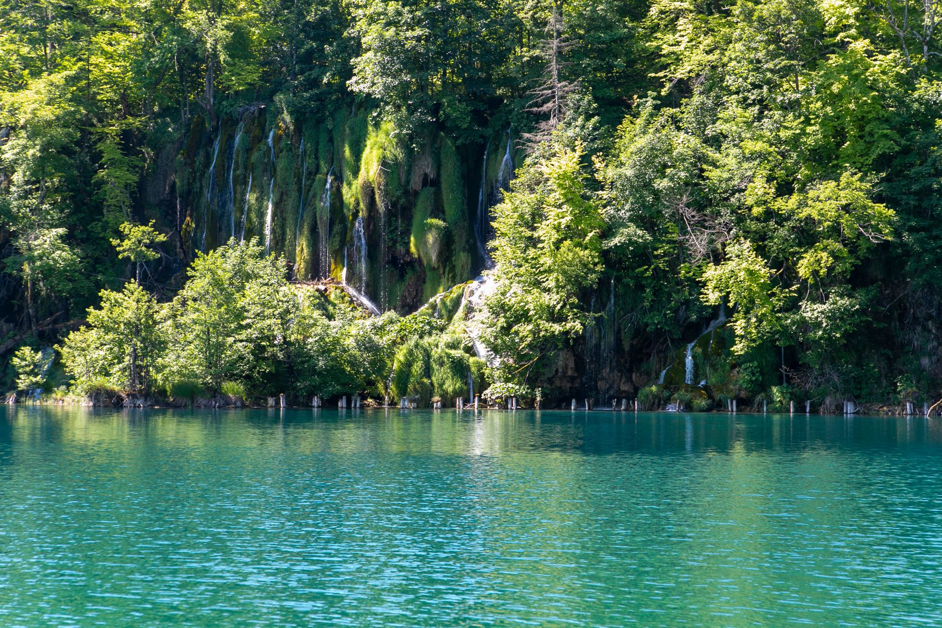 Der Wasserfall Veliki slap im Nationalpark Plitvicer Seen